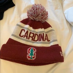 Stanford Cardinal Fleece hat with pompom